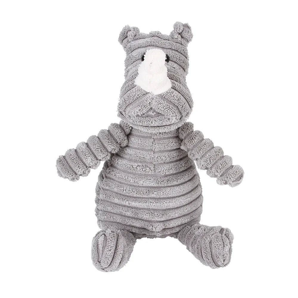Corduroy Rhino Chew Toy
