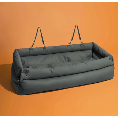 Pet Outing Lathe Luxury Faux Leather Dog Car Seat/Cat Car Bed/Booster Bed Pet Booster Car Seat Dog Cat Travel Seat