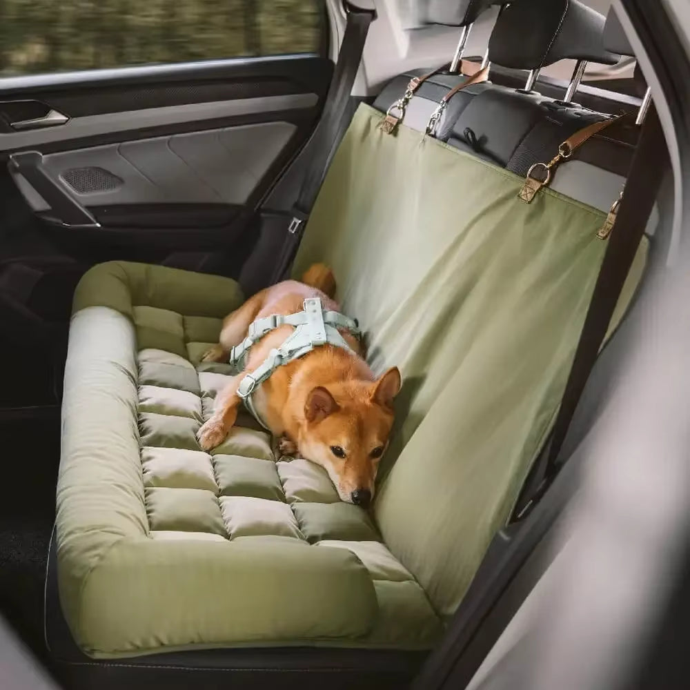 New Style Travel Safety Backrest Cushion Large Dog Car Seat Bed - Chess Board Lounge Chair Suitable for Most Car Models