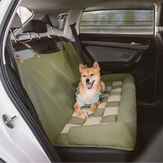 New Style Travel Safety Backrest Cushion Large Dog Car Seat Bed - Chess Board Lounge Chair Suitable for Most Car Models