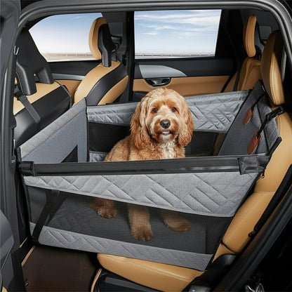 Premium Waterproof Dog Car Seat Extender - Safe and Comfortable Hammock for Small to Large Dogs with Mesh Pocket