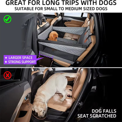 Premium Waterproof Dog Car Seat Extender - Safe and Comfortable Hammock for Small to Large Dogs with Mesh Pocket