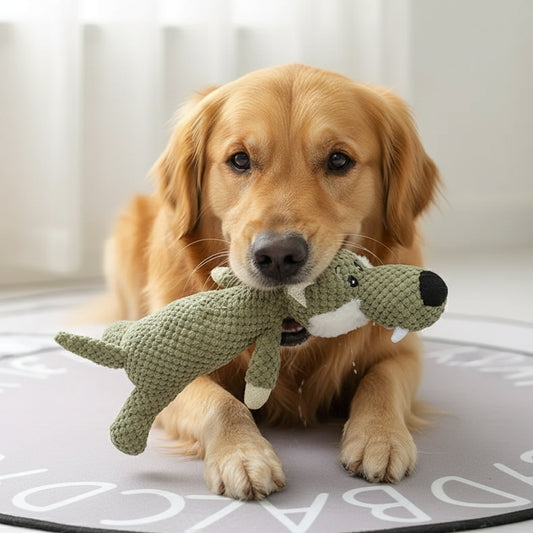 Plush Cartoon Puppy Dog Toy Pet Dog Chew Squeak Toys for Small Dogs Teeth Grinding Pet Products Dog Accessories