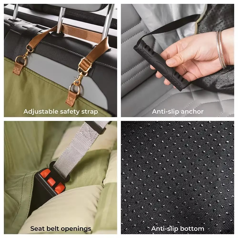 New Style Travel Safety Backrest Cushion Large Dog Car Seat Bed - Chess Board Lounge Chair Suitable for Most Car Models